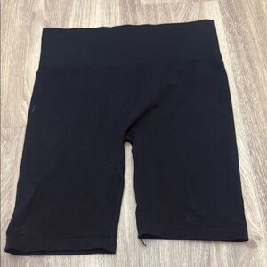 Black High-Waisted Biker Shorts